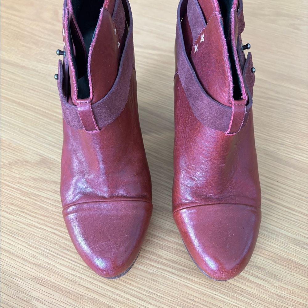 rag & bone Deep Red Ankle Booties